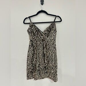Showpo Black and Gold Sequin Mini Dress
